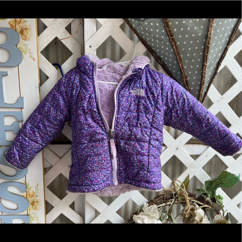 Purple north face jacket